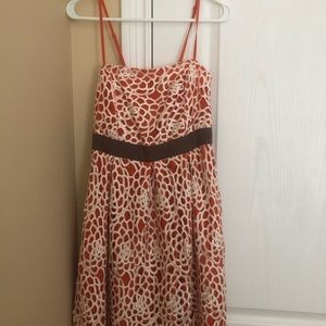 Ryu Orange and Cream Dress L